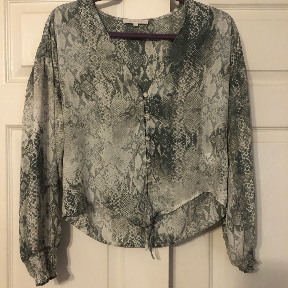 Snake print thin long sleeve
